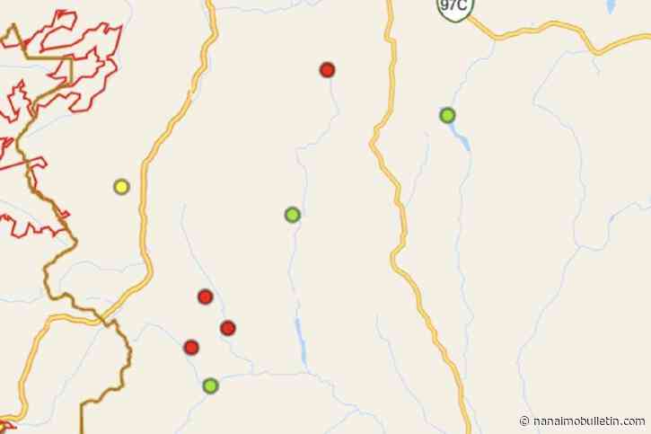 4 wildfires remain out-of-control between Coquihalla, Highway 5A, Highway 3