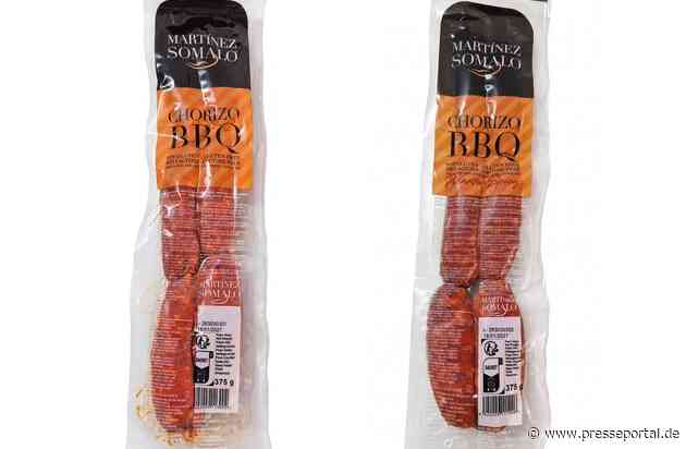 Lidl in Deutschland informiert über einen Warenrückruf der Produkte "Martínez Somalo Chorizo BBQ, 375g" und "Martínez Somalo Chorizo BBQ Picante Spicy, 375g"