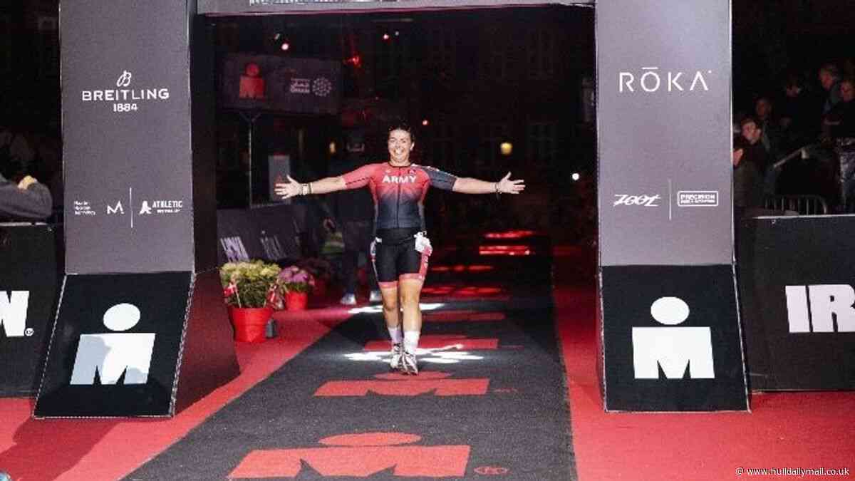 East Yorkshire woman completes first Ironman challenge inspired by brother with life-limiting condition