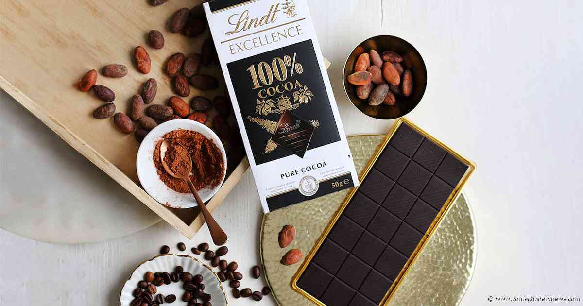 Lindt takes ultra-dark to the limit with 100% cocoa launch
