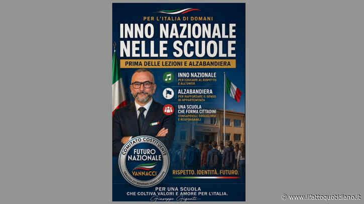 Inno e alzabandiera prima delle lezioni: perché la proposta di un esponente di Futuro Nazionale è pericolosa