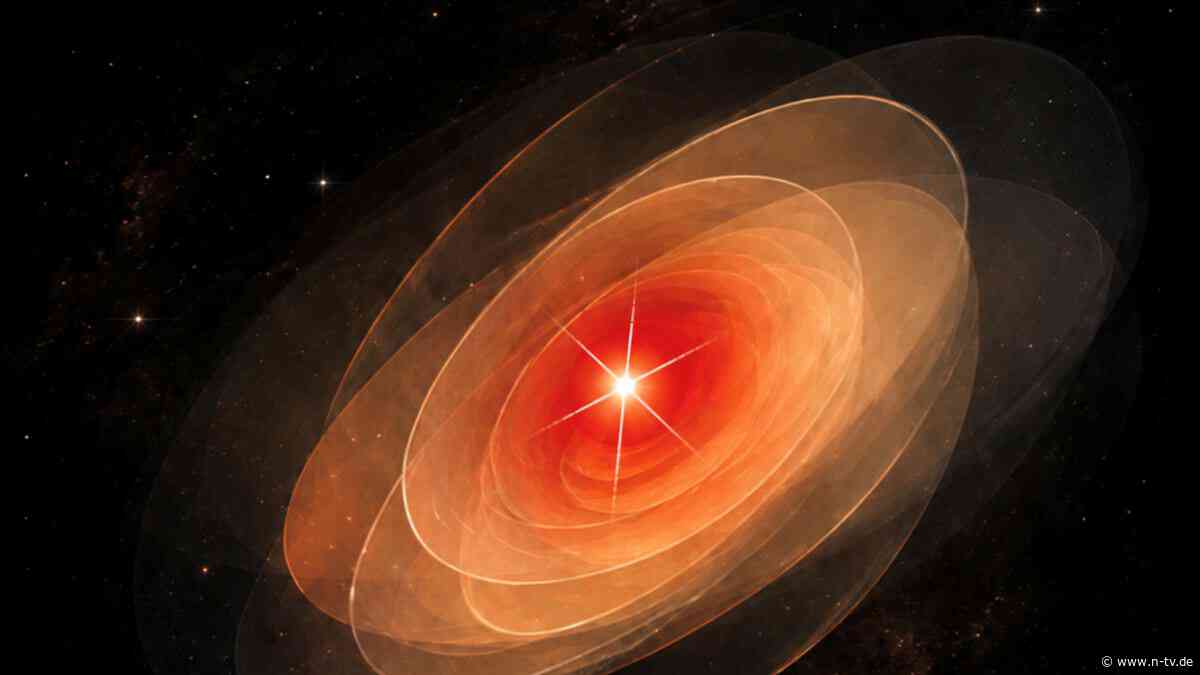 Rote Punkte im jungen Kosmos: Astronomen finden Hinweis auf Schwarzloch-Stern