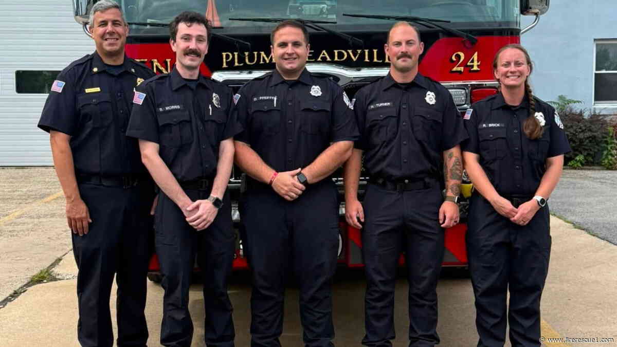 Pa. township swears in first career firefighters