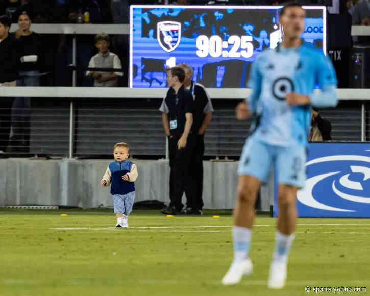 ‘There’s a baby on the field’: Toddler invades pitch during Minnesota’s MLS win over San Jose