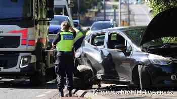 Police hunting driver after five car crash on the Felling Bypass leaves woman in hospital