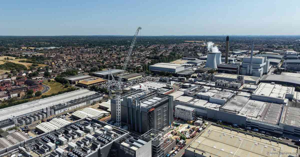 A massive data center hub is likely heating up a town outside London