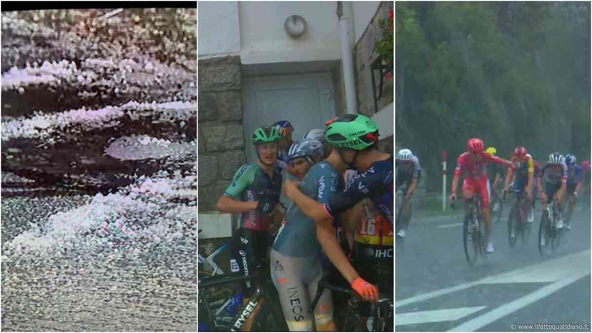 Violenta grandinata sulla Vuelta, i corridori si riparano nelle case a bordo strada: il gesto di Pogacar blocca la tappa