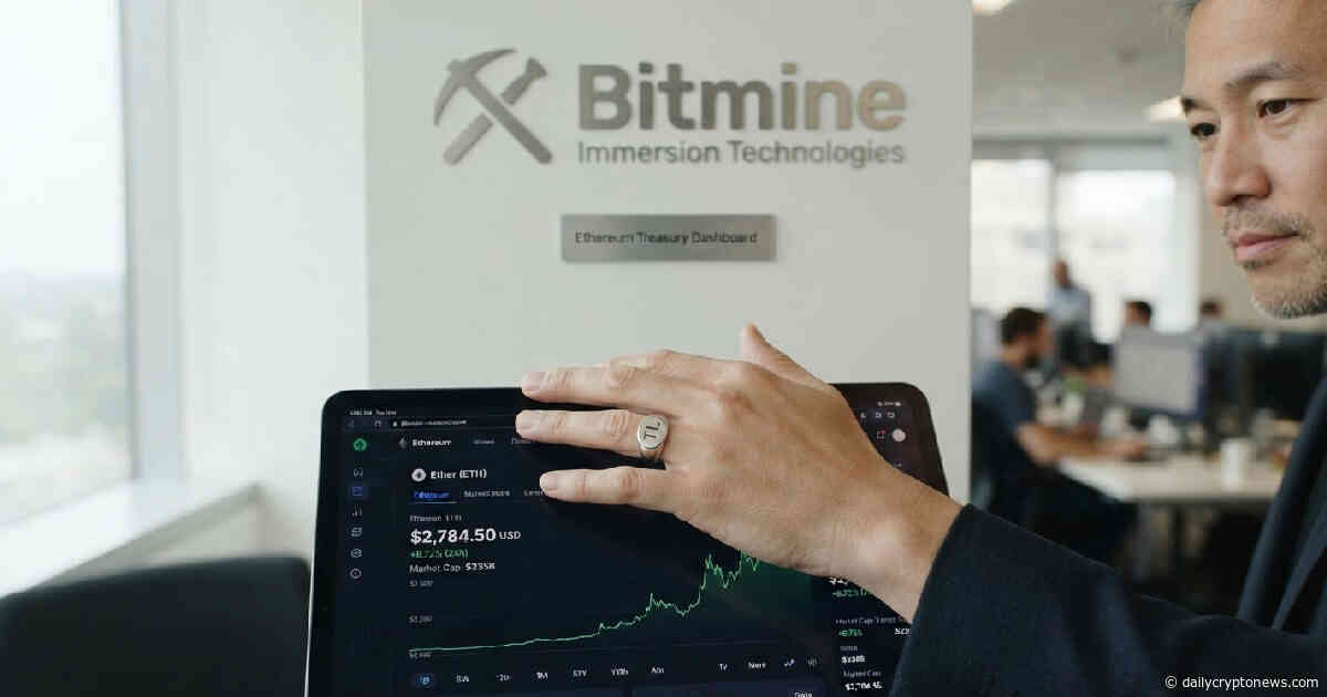 Bitmine Immersion Technologies nears 5% Ether goal as ETH surges past $2,500
