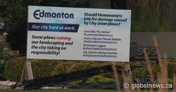 Edmonton homeowner takes snow plow damage frustrations to the street