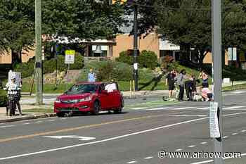 Another cyclist was struck by a driver at a Wilson Blvd intersection over the weekend