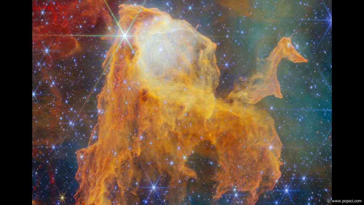 ‘Treasure Chest’ cosmic cloud glitters with dozens of young stars