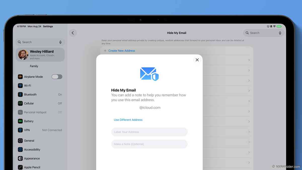 Hide My Email no longer changing domains, will keep iCloud.com