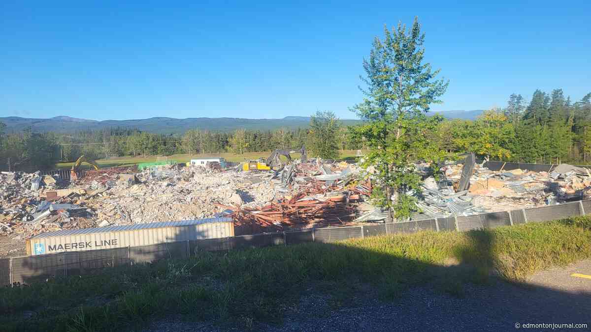 Tumbler Ridge school flattened, six months after mass shooting