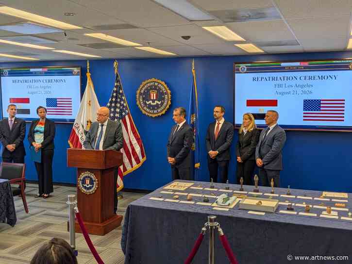 FBI Hands Over 48 Illegally Trafficked Artifacts to Egypt After Art Crimes Team Investigation