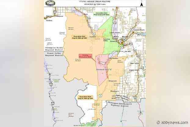 Evacuation orders, alerts downgraded for Ainslie Creek wildfire west of Coquihalla
