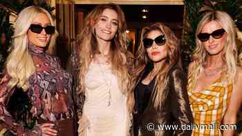 Paris Jackson parties with aunt LaToya and the Hilton sisters at star-studded launch of her second album