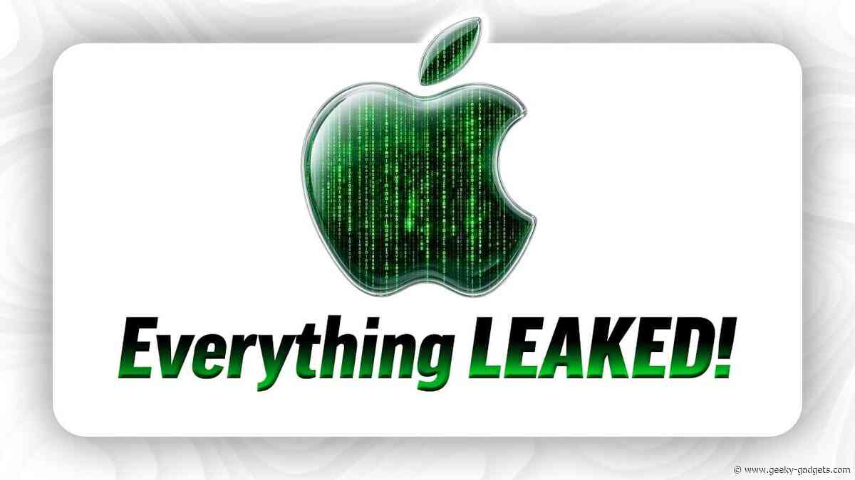 Apple Reportedly Leaks Its Entire 2026 Product Roadmap