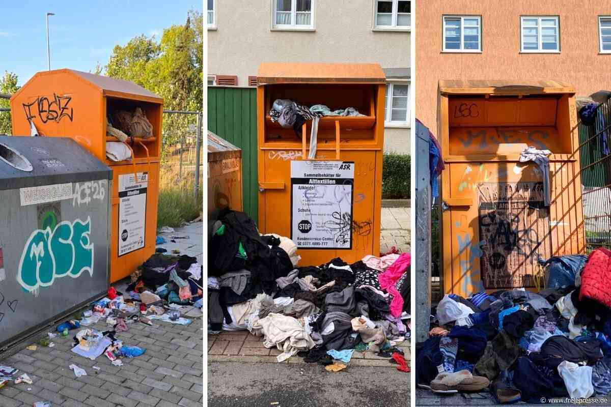 Übervolle Container in Chemnitz: Wohin nur mit aussortierter Kleidung?