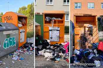 Übervolle Container in Chemnitz: Wohin nur mit aussortierter Kleidung?