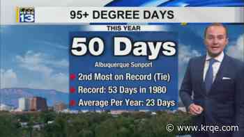 Storm chances increase, but the near record heat continues across New Mexico