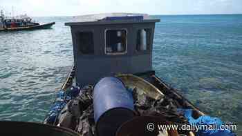 Illegal boat is seized in Australian waters: Border Force intercept vessel and haul crew to Darwin