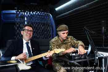 Watch: Andy Burnham plays The Smiths song with Ukrainian soldiers