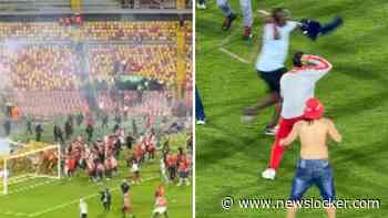 Fans rellen in Colombia op het veld met stoelen en stokken: liggende keeper tegen het hoofd getrapt