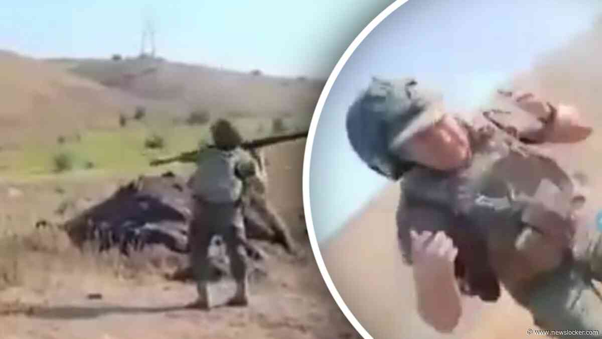 Russische soldaat schiet raket vlak voor eigen voeten af: ‘Stomme idioot!’