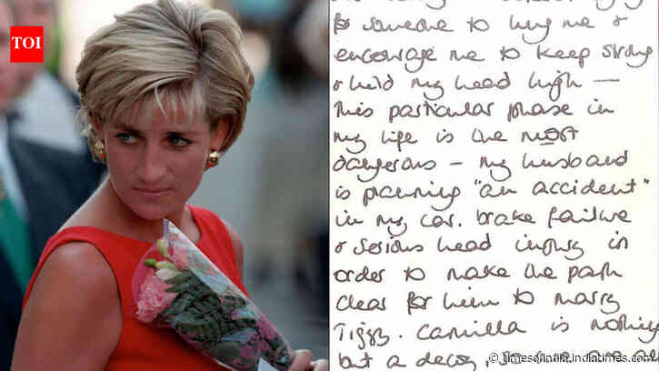 In 1993, Princess Diana wrote a chilling letter to her butler: ‘My husband is planning an accident in my car’