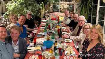 Richard E Grant reveals he 'edited' friends out of his life after the death of his wife as he shares 'iconic' snap of his A-list dinner party guests