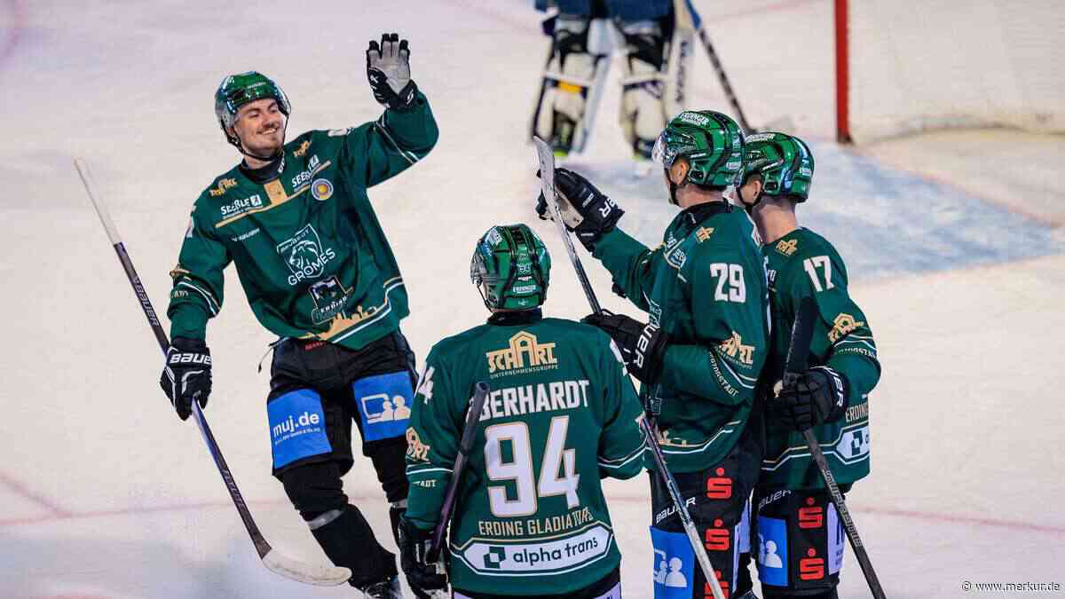 Erding Gladiators gewinnen 3:0 – Schiedsrichter verteilen 56 Strafminuten