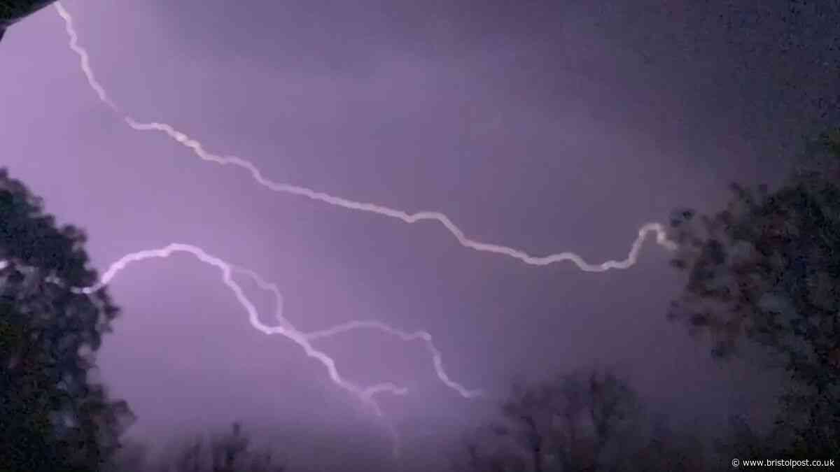 Thunderstorm warning near Bristol as Met Office predicts 'large hail and frequent lightning'