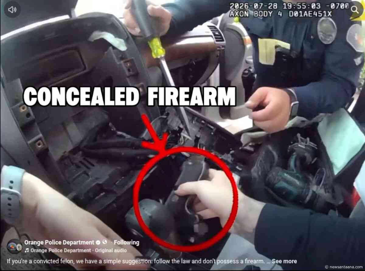 Orange Police find hidden gun during traffic stop; convicted felon arrested