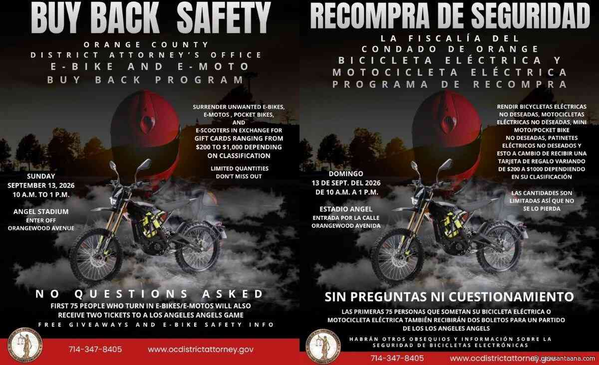 Orange County DA launches first‑ever e‑bike and e‑moto buy back event amid surge in youth injuries