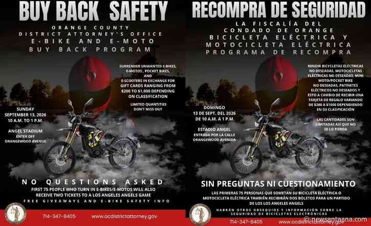 Orange County DA launches first‑ever e‑bike and e‑moto buy back event amid surge in youth injuries
