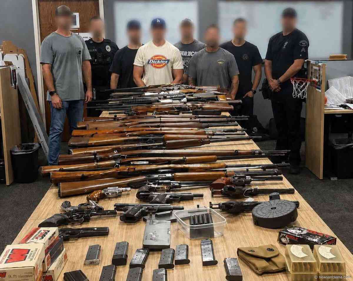 Orange Police seize 40 guns and fentanyl after anonymous tip