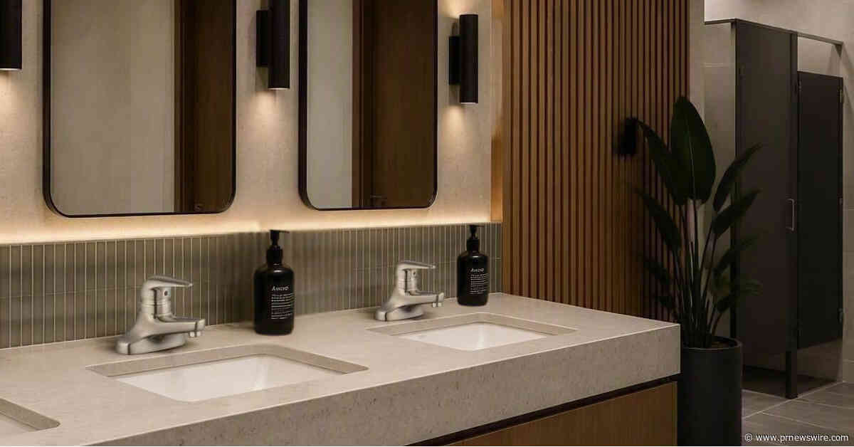 Easy Retrofit or New Install Faucet for Restrooms in Brushed Nickel Finish