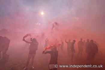 Flares set off and balloons released as hundreds gather for vigil after A66 crash