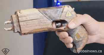 2 arrested after homemade electric weapon, drugs seized in theft investigation