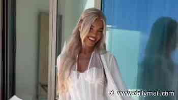 Love Island's Molly Smith poses in bridal white lingerie as she drinks champagne with her bridesmaids in fun video from her wedding morning