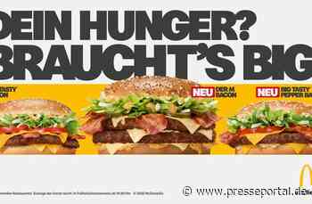 McDonald's Deutschland legt nach: Neue Burger für den großen Hunger