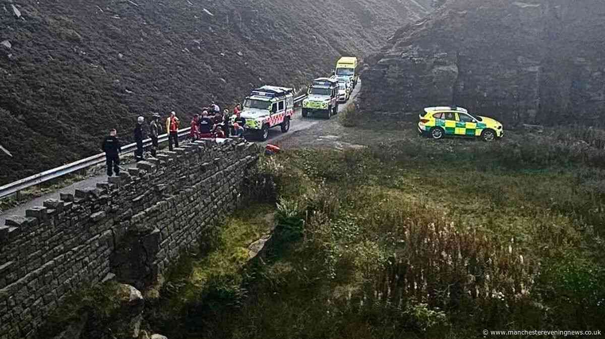Biker rescued after 50ft fall near Dovestone Reservoir