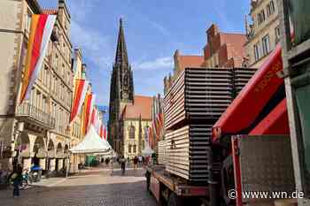 Aufbau für den NRW-Tag: Münster putzt sich heraus