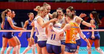 Nederlandse volleybalsters naar achtste finale EK na overtuigende zege op Spanje