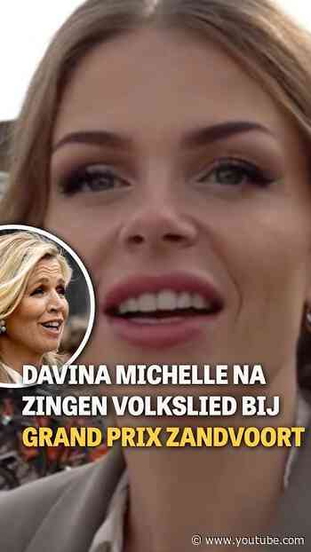 Davina Michelle na zingen volkslied bij Grand Prix Zandvoort 🦁