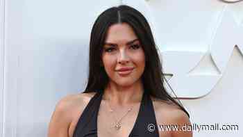 Gemma Owen, 23, looks sensational in a plunging black gown as she poses at the PFA Awards - ahead of the release of her family's docuseries