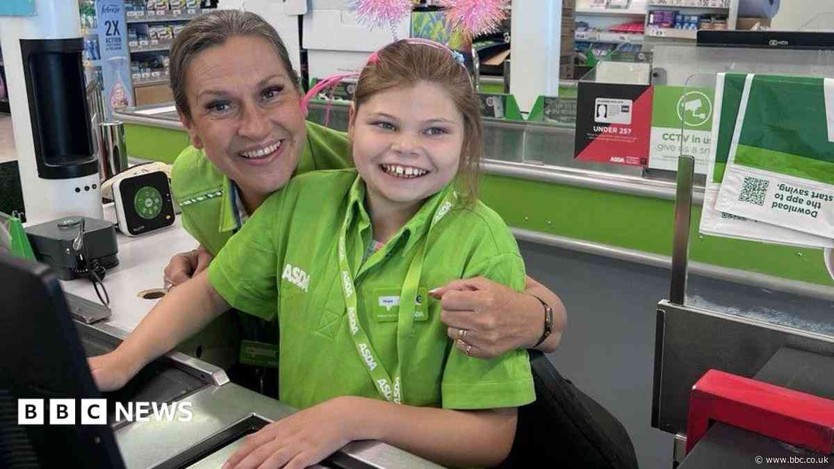 Girl, 12, fulfills supermarket dream