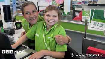 Girl, 12, fulfills supermarket dream