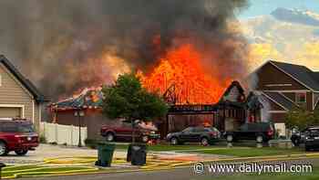 Chilling 911 call details how police watched Montana home go up in flames before 8 found dead inside... as shooting suspect's haunting final act is revealed