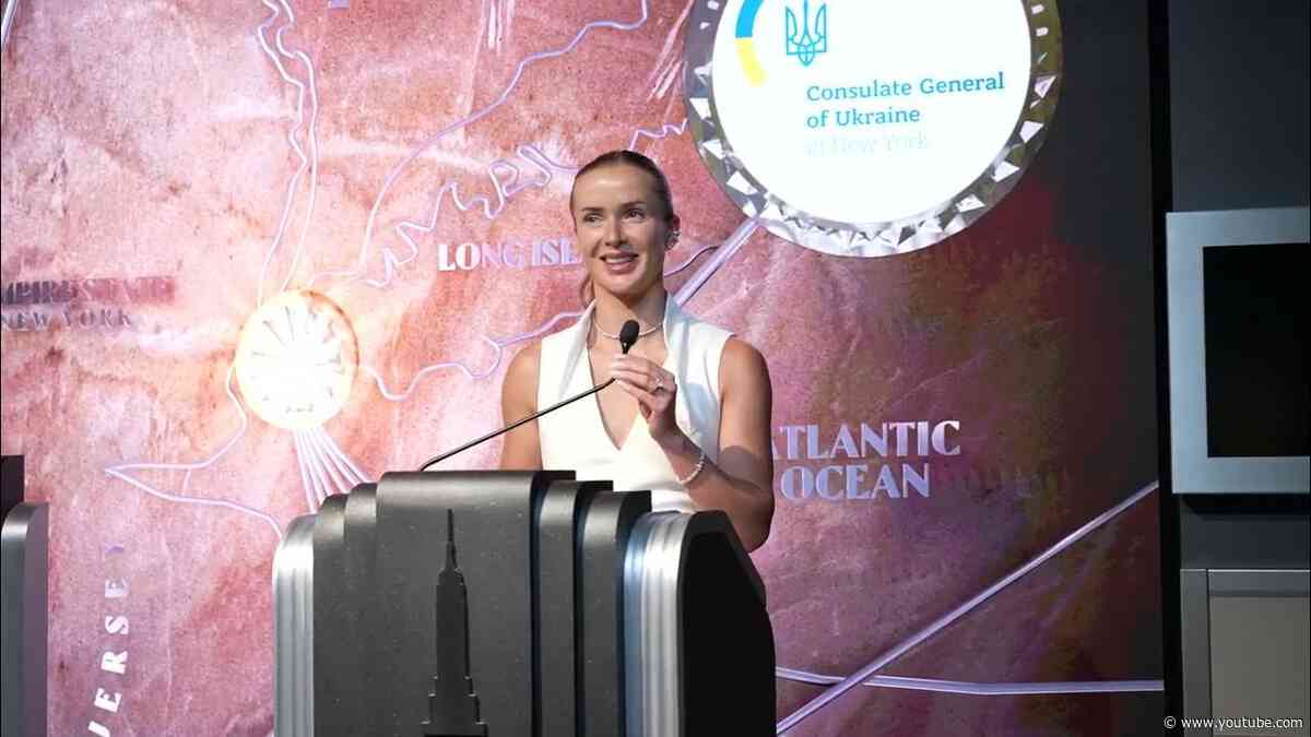 Where did Elina Svitolina celebrate Ukrainian Independence Day? The Empire State Building!!